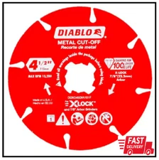 Grinding Wheel Rimmed Disc 4.5 in. Diamond Cut Metal X-Lock Arbor Angle Grinders