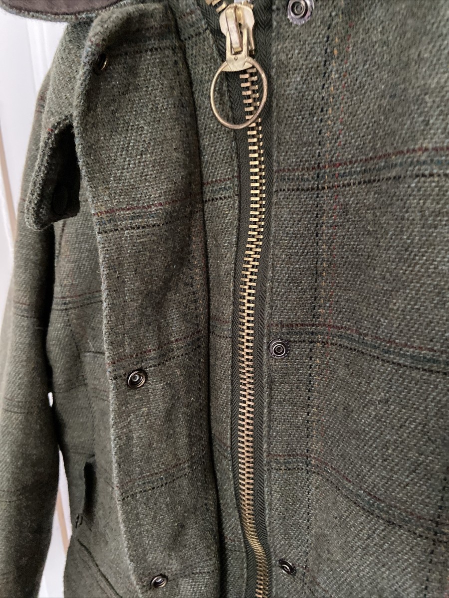Manteau Tweed Enfant Jack Orton – Taille 12 Ans – Fabriqué UK – Vert à Carreaux
