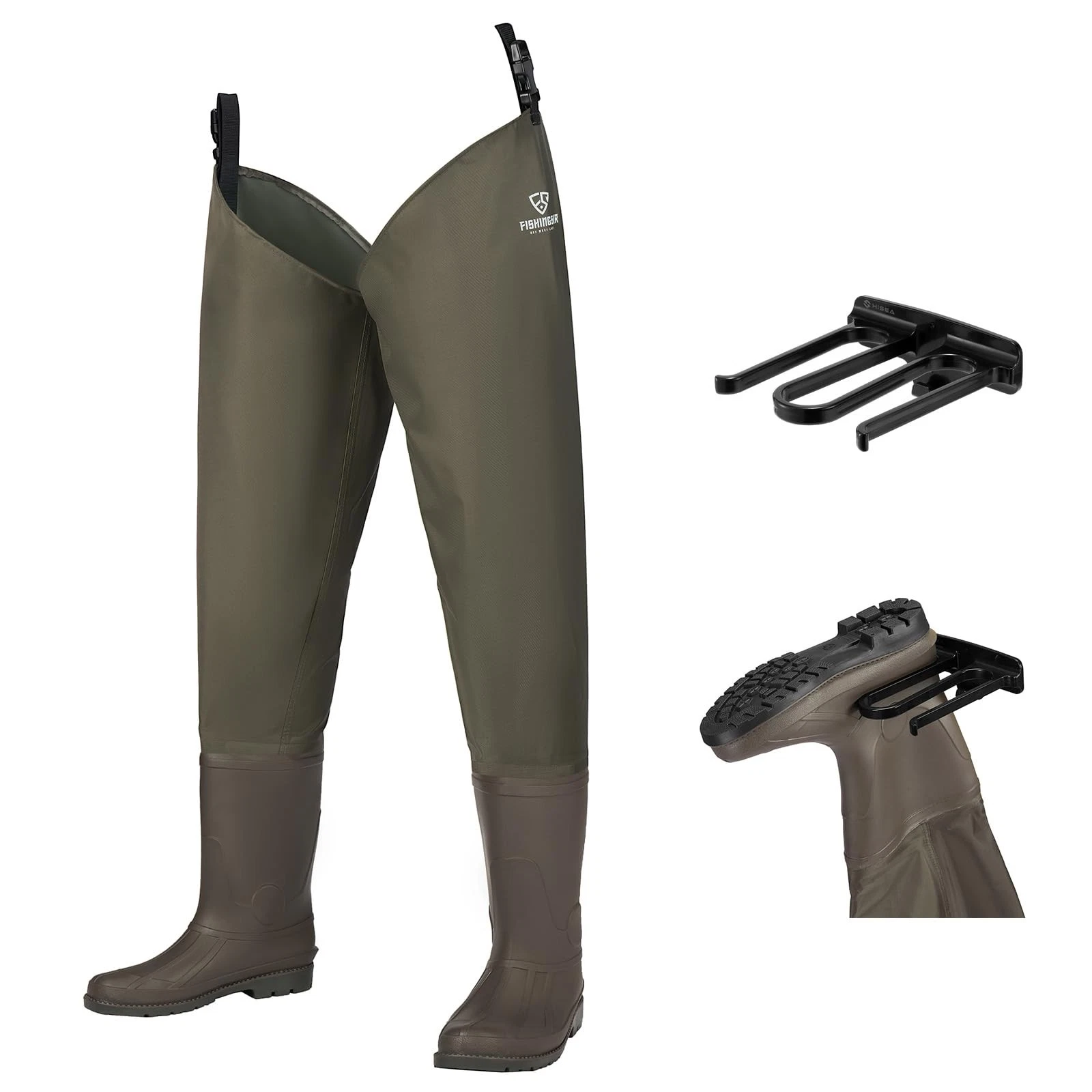 Hip Waders, Waterproof Hip Boots for Men & Women, 2-Ply Nylon/PVC Fishing Boo...
