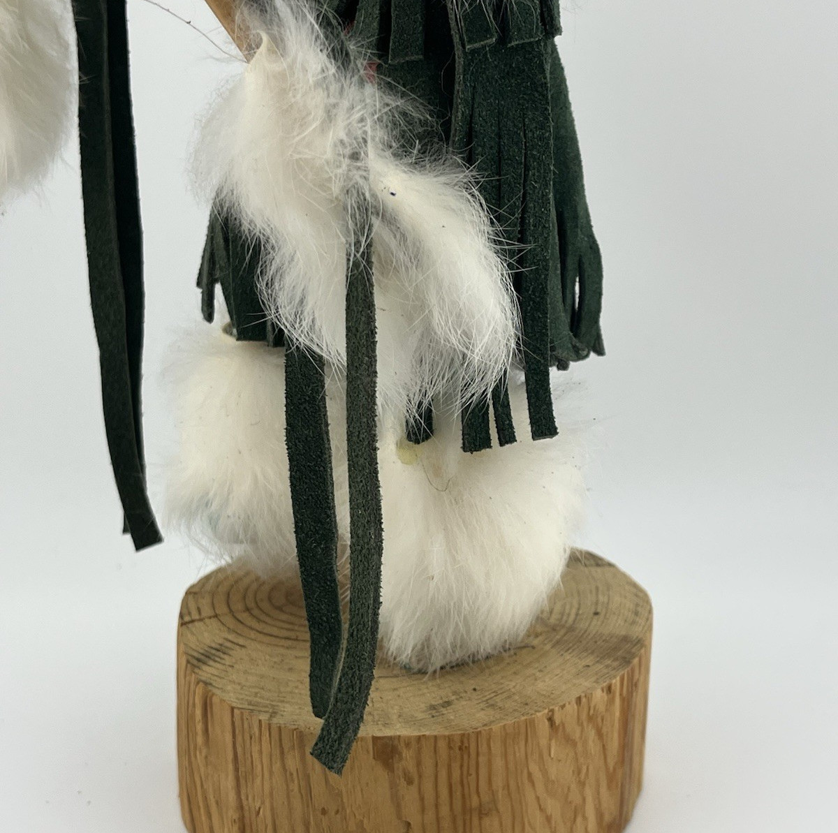 Ram (“Pang”) Kachina Doll with Peacock Feathers – Navajo Indian-made – 13½” tall