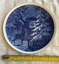 Meissen FORESTER’S HOUSE WITH DEER MOTIF DER JAHRESSCALE 1955 AQUATINTA EXC