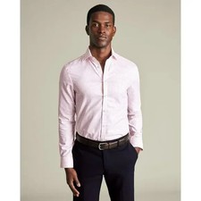 Charles Tyrwhitt Non-Iron Stretch Westminster Weave Shirt Classic Fit 17/34in
