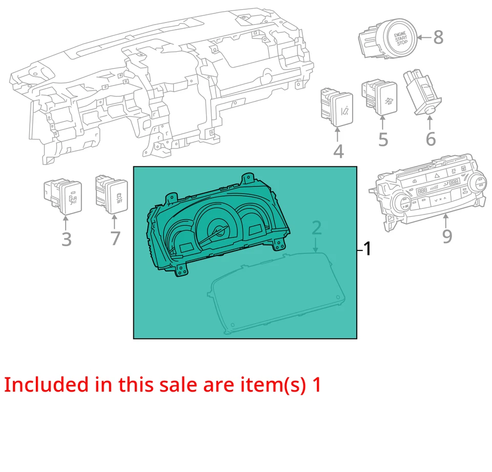 2015-2017 Toyota Camry Speedometer Instrument Cluster Gauges 83800-0x810 EMNVK - Image 3 of 4