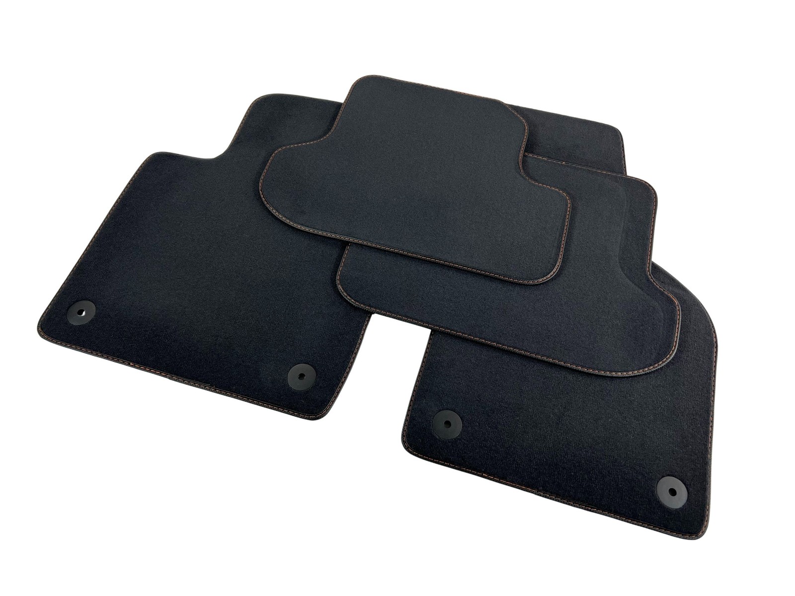 Volkswagen Beetle 5C Cabrio Velour Black Car Floor Mat Set, 4 Pcs