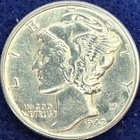 1942-P Mercury Silver Dime Nice Ch BU++  Near Full Bands