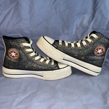 Size 6 - Converse Chuck Taylor All Star Lift Platform High Metallic Black