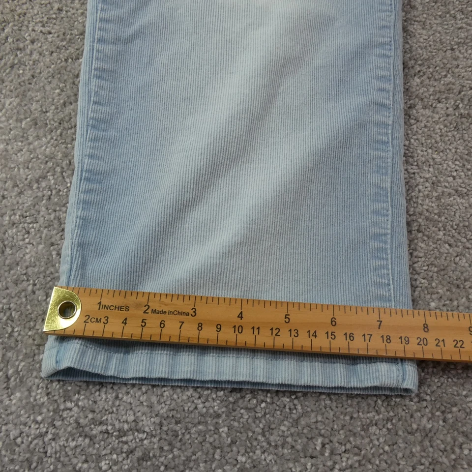 Soft Surroundings Corduroy Brown Pants Womens 12 Blue Straight Leg Stretch - Image 4 of 4