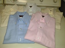 Offering 5 Vintage Men's Arrow Dover 14.5" Neck Short Sleeve Dress Shirts