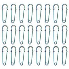 Large Safety Pins 64mm / 2.52 Inch Metal Safety Pins Clips Rainbow, 24pcs