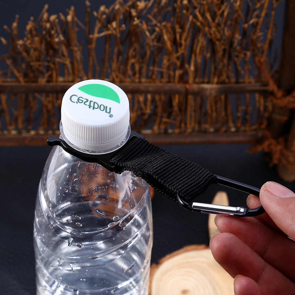 Portable Outdoor Climbing Camping Carabiner Water Bottle Buckle Hook Holder LW