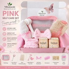 Rio Collection Lavender Bliss Spa Gift Set Handmade Soap Washbag Facial Care Kit