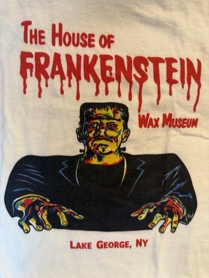 House Of Frankenstein Wax Museum T Shirt - L - Gildan - In Stock - Not Vintage