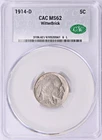 1914-D Buffalo Nickel : CAC MS62