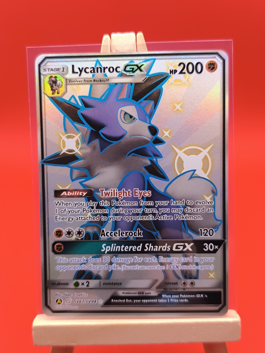 ポケモンカード GX Lycanroc GX SV67/SV94 Hidden Fates Ultra Rare Shiny Vault Pokemon