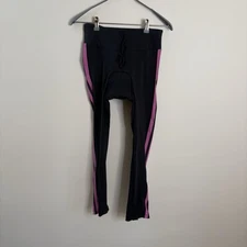 Womens Black Pink Cycling Padded Compression Pants Size L Beroy Sports M5