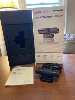 AVerMedia Live Streamer Cam 313 Full HD 1080P Webcam w/Privacy Shutter, OPEN BOX