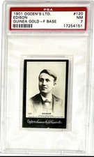 1901 OGDENS THOMAS EDISON *RARE* PSA 7 ((GUINEA GOLD F)) **INCREDIBLE CARD**
