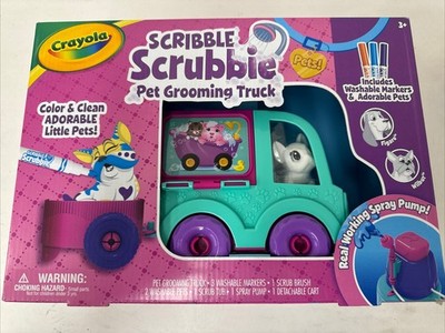 Crayola Scribble Scrubbie Pet Grooming Truck Toy Pet Playset Brand New