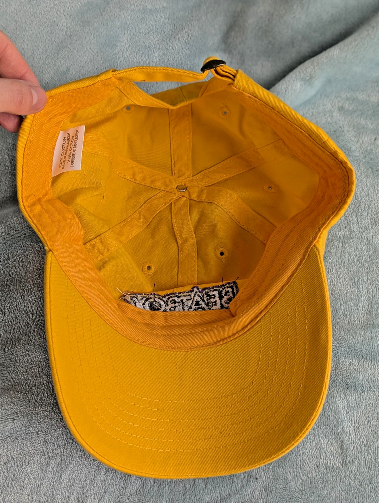 BeatBox Yellow Strapback Baseball Hat Embroidered… - image 4