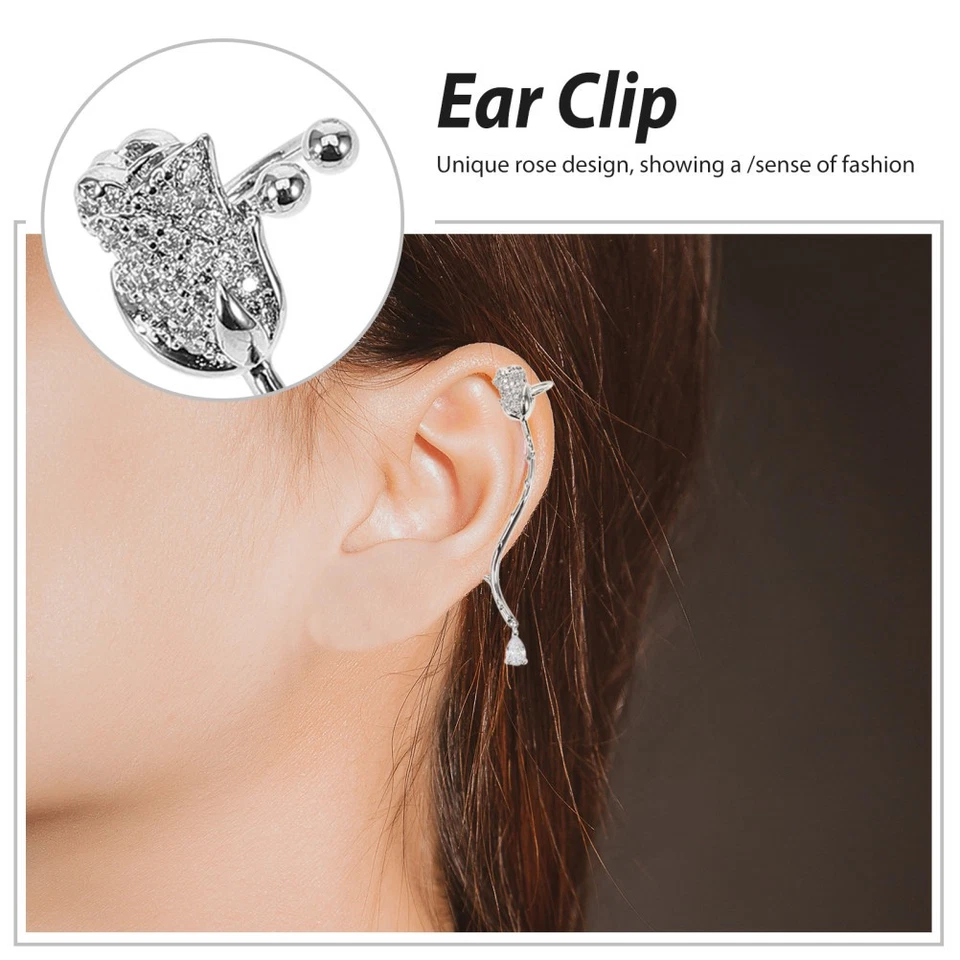  2 Pcs Orecchini A Clip Clips Gioielli Per Le Orecchie L'orecchio - Immagine 4 di 4