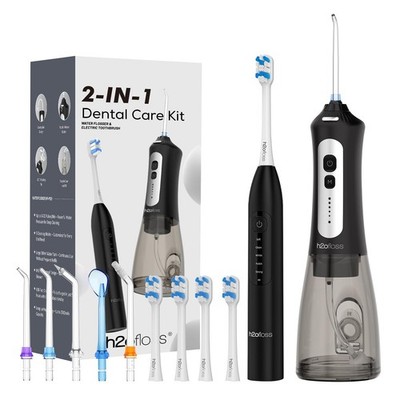 Toothbrush and Water Flosser Combo, Rechargeable 2000mAh Toothbrush and 2500m...