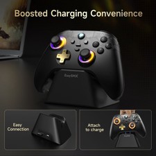 Wireless Game Controller with RGB, Hall Joyst...