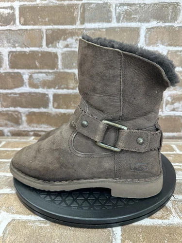Stivali invernali UGG Australia Cedric Biker fibbia marrone scamosciato 012360 donna taglia 6 5
