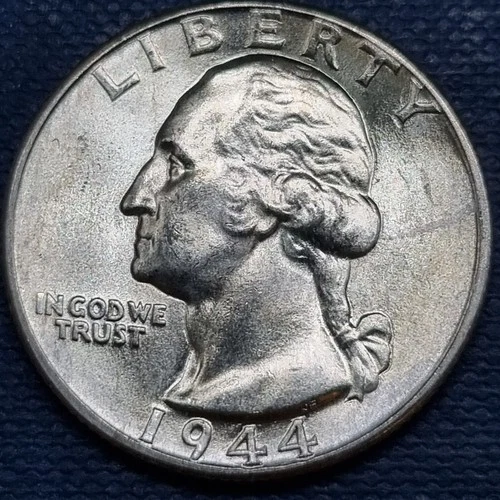 1944 D Washington Quarter 25c Silver BU UNC GEM Brilliant Uncirculated #97112