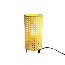 Rattan Tischlampe Naturholz Farbe Wohnbeleuchtung kabelgebunden