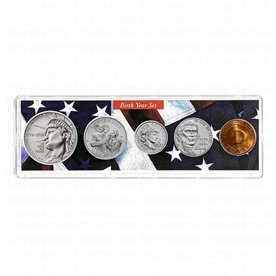 2026 D - Birth Year Coin Set in American Flag Holder - Denver Mint (D)
