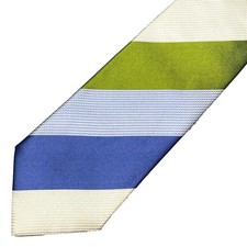 Andrew's Ties Zadi Silk Vintage Regimental Stripe Jacquard Italy Wide Tie Mens