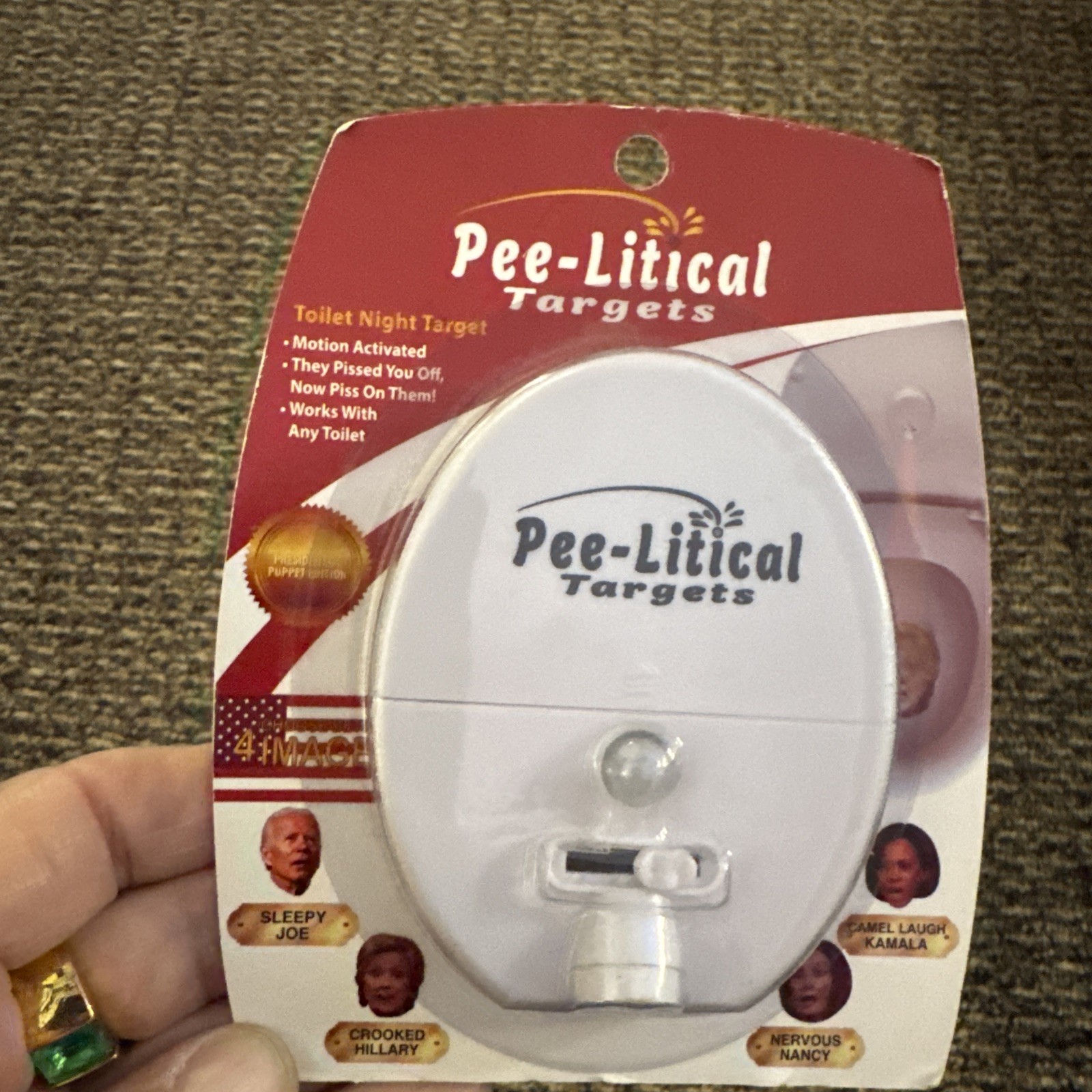Target Urinal Store Pee-Litical Targets, Motion Activated Toilet Target Light with Images ...