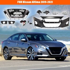 Front Bumper Cover & Grille Assembly Kit For 2019-2022 Nissan Altima