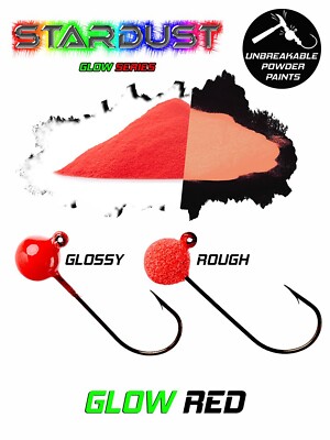 Stardust Plastic Coating Powder for Fishing Weights Color: Glow Red
