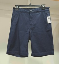 NWT Old Navy Kids Uniform Twill Flat Front Built In Flex Shorts Sz 14 Navy