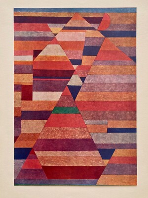 Paul Klee、ABSTRACT、海外版超希少レゾネ、新品額付 Paul Klee's Southern Garden Repro- Paul Klee Hand-painted Oil