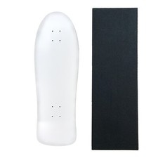 Moose Skateboards Old School 10" x 30" Bianco Blank Skateboard Deck con Impugnatura