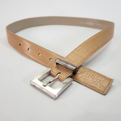 Cipriani Leather Belt 30 32 L Lizard Print Italian Calfskin  display picture 1