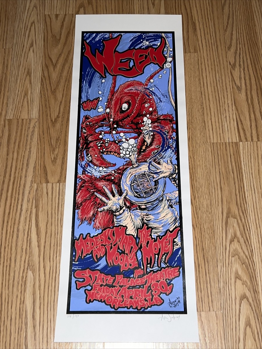 Ween Original Concert Poster New Orleans Lobster Hunting Diver