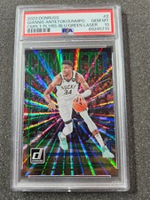 🌟 2023-24 Donruss Complete Players Green Laser /35 Giannis Antetokounmpo PSA 10