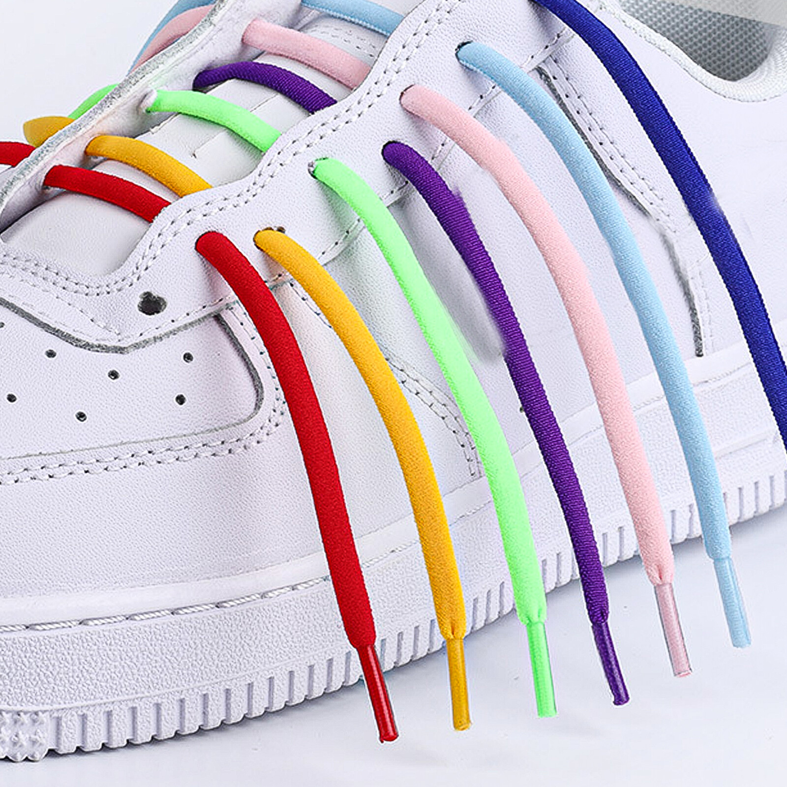 No Tie Shoe Laces Adult Kid Elastic Trainer laces Lazy Easy Notie Shoelaces eBay