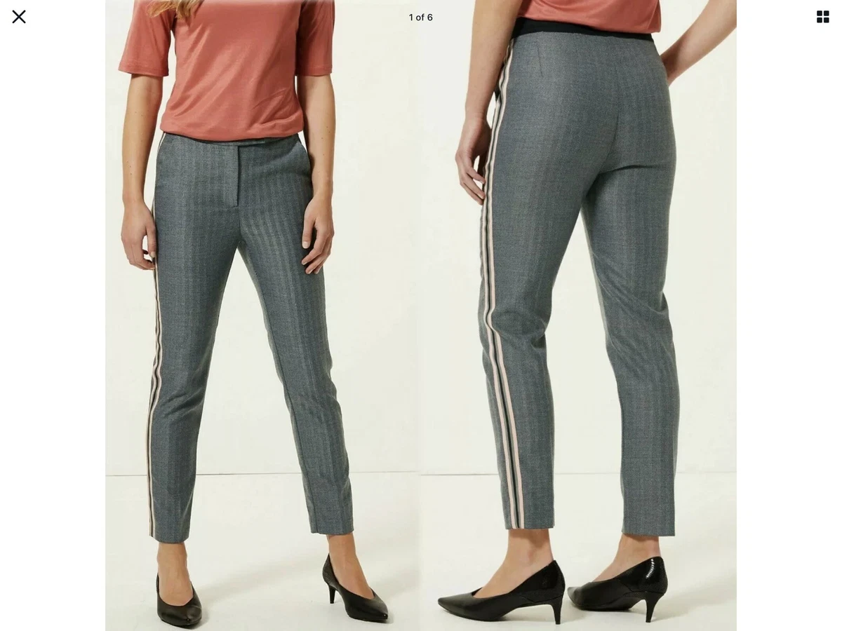 Zip Detail Slim Fit Ankle Grazer Trousers