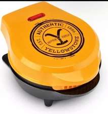 Brand New Yellowstone Authentic Waffle Maker, Unopened Small Nonstick Yellow