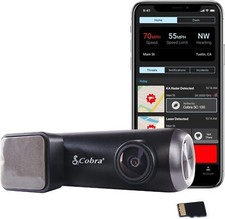 Cobra Smart Dash Cam SC 100 - Full HD 1080P Resolution, Built-in WiFi GPS,