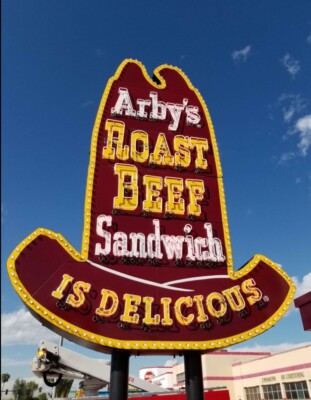 vintage neon arbys sign neon units to fit classic 18 foot hat sign