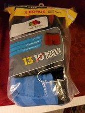 BOYS FRUIT OF THE LOOM BOXER BRIEFS 13 PACK SIZE M 10-12 NWT REG LEG BGOO6635