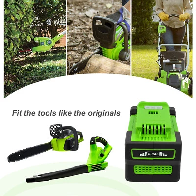TECMANA For GreenWorks G-MAX 40V 29462 29472 20672 20202 20322 20262 6Ah Li-ion Battery