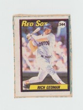 Venezuela Sticker 1990 Rich Gedman #344 Boston Red Sox VERY RARE