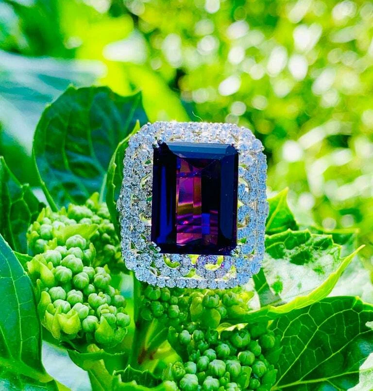 Emerald cut amethyst deals