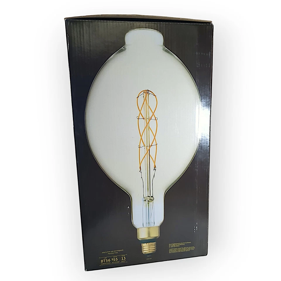 GE Lighting Vintage Style LED BT56 Light Bulb 40 Watt equivalent Amber Glass - Image 2 of 4
